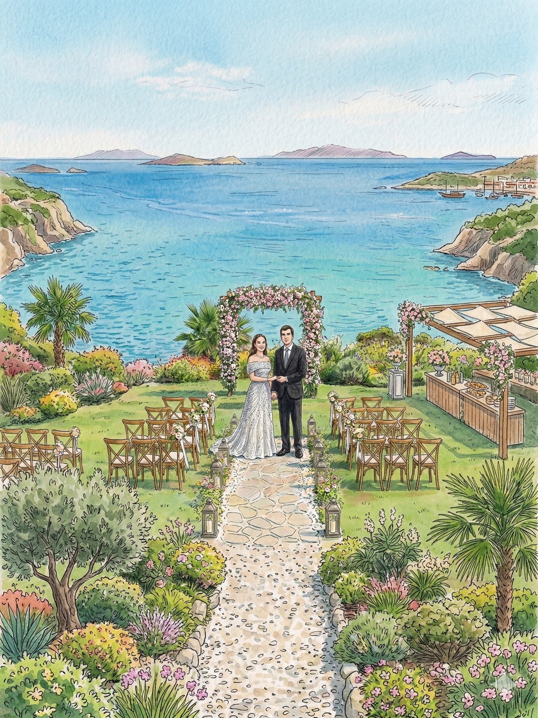 Düğün illüstrasyonu